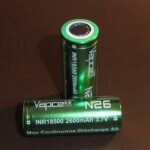 2x Vapcell N26 5A 2600mah 3.7V 18500 Battery Flat Top
