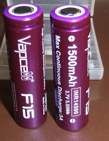2x Vapcell F15 14500 1500mAh