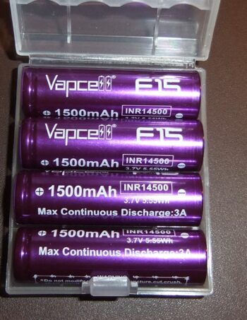 4x Vapcell F15 14500 1500mAh