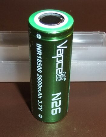 1x Vapcell N26 5A 2600mah 3.7V 18500 Battery Flat Top