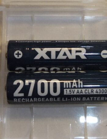 2x Xtar AA Li-ion 1.5v 2700mAh 4300mWh Batteries