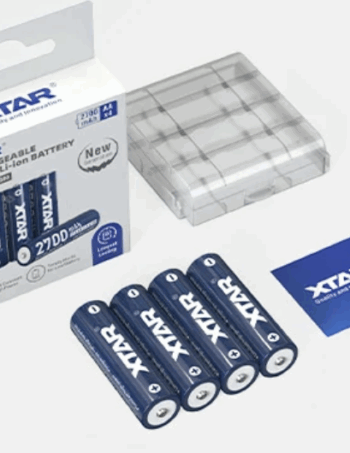 4 x Xtar AA Li-ion 1.5v 2700mAh 4300mWh Batteries