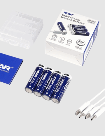 4 x Xtar AA Li-ion 1.5v 2450mAh 4100mWh Batteries USB charging
