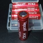 4x 8A Vapcell K10 1000mAh IMR 14500 Flat Top batteries